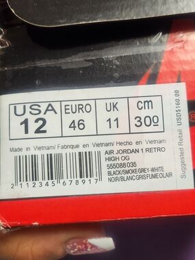 Nike Air Jordan 1 Retro High OG Black/Smoke Grey/White